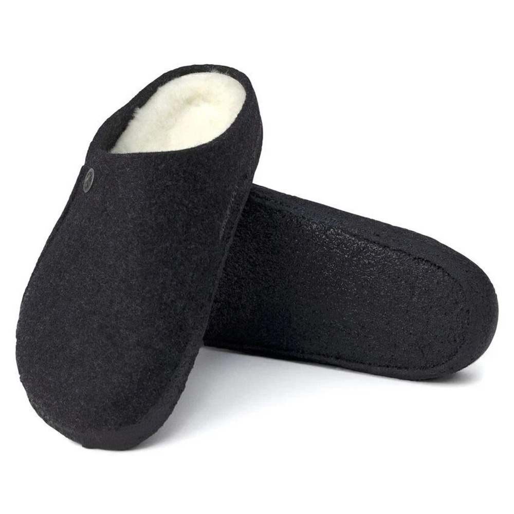 Birkenstock Zermatt Shearling Women's Size EU 38 US 7 Narrow Black Slippers NEW